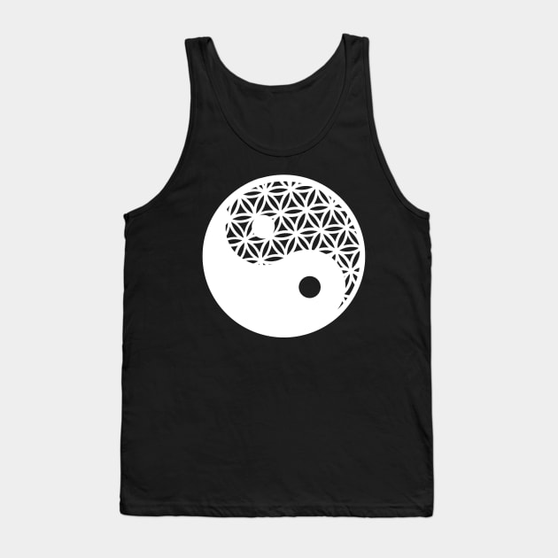 Flower of Life - Yin Yang - Balance - Diving Feminine - Divine Masculine Tank Top by Divoc